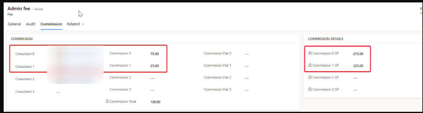 Commission Split in Core