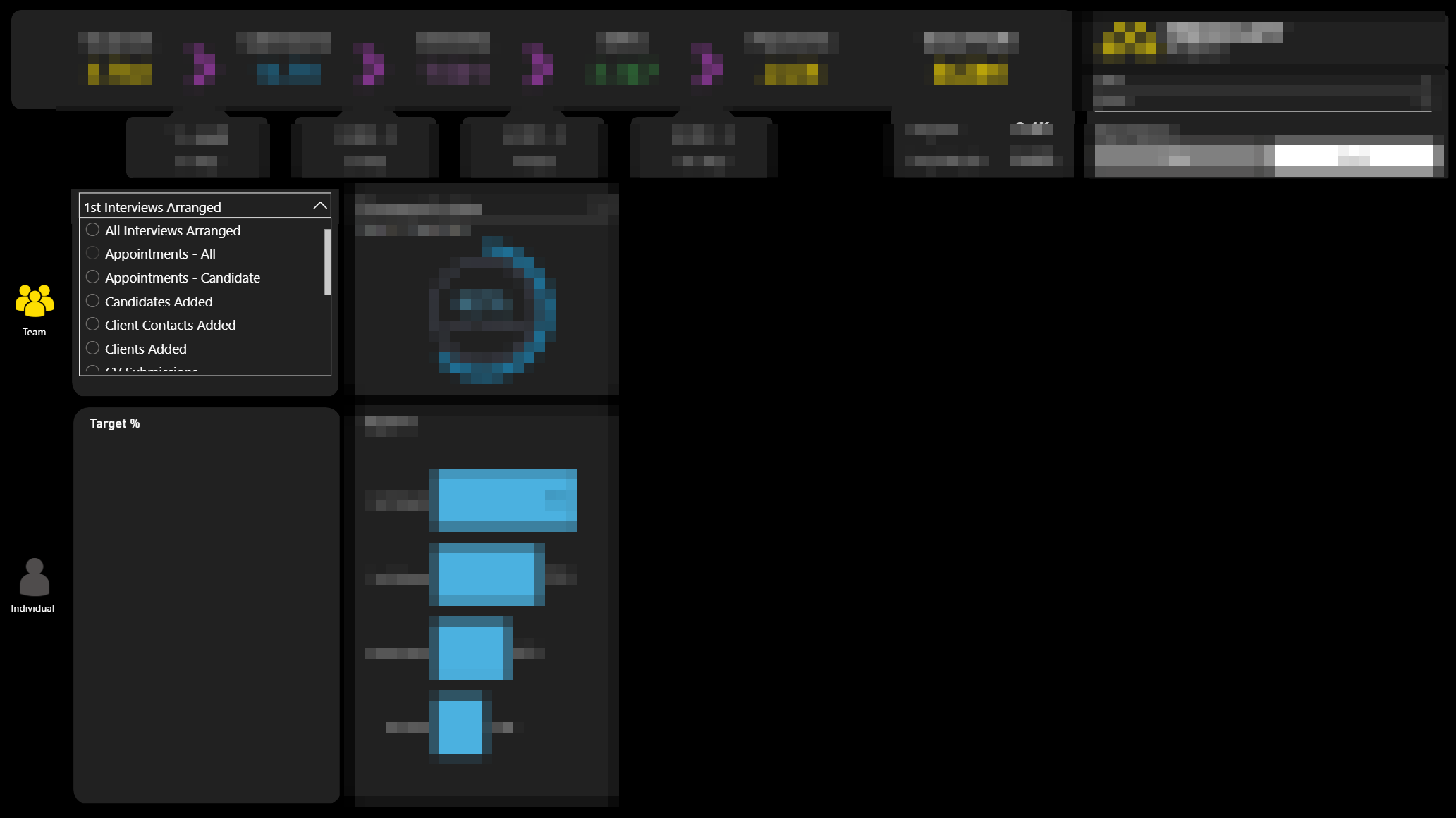 Power BI dropdown menu