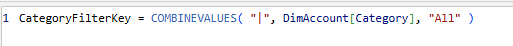 Calculated column creating a filter key