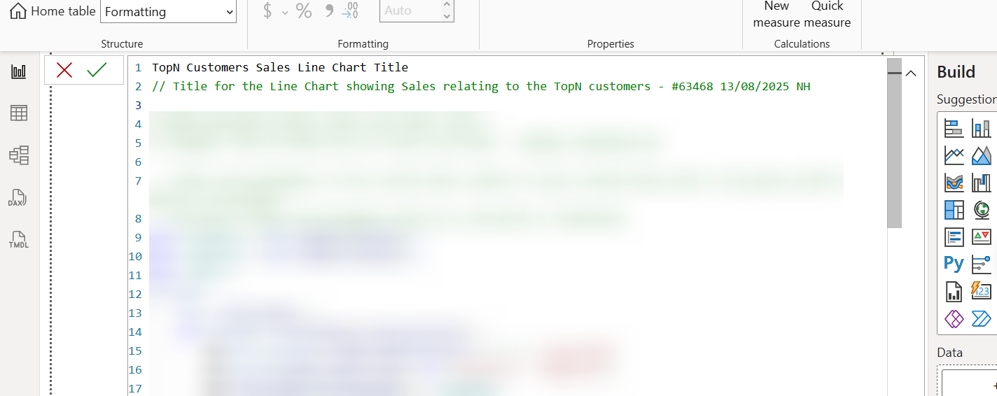An example commentary on a measure
