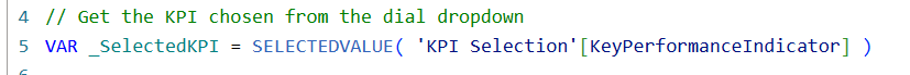 DAX to get KPI user has chosen